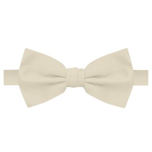 Jacob Alexander Men's Solid Color Pre-Tied Adjustable Banded Bow Tie - 1 of 4