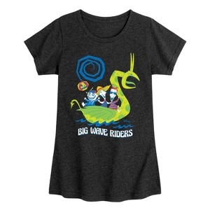 Girls' - Disney - Big Wave Riders Fitted Short Sleeve Graphic T-Shirt - 1 of 4