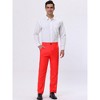 Lars Amadeus Men's Flat Front Straight Fit Solid Color Wedding Prom Dress Pants - 3 of 4