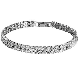 Hollywood Sensation White Gold and Cubic Zirconia Tennis Bracelet for Women - 1 of 4