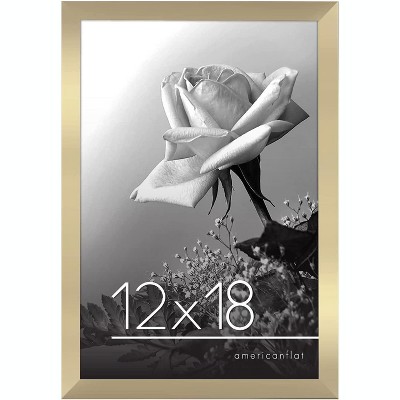 Americanflat 12x18 Poster Frame with Polished Plexiglass - Gold Picture Frame with Engineered Wood - Epic Collection
