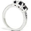 Pompeii3 1 3/4ct Black Diamond Vintage Engagement Ring 14K White Gold - 2 of 3
