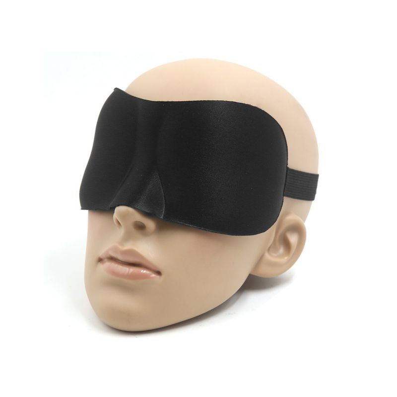 Unique Bargains 3D Soft Padded Sleep Rest Relax Sleeping Blindfold Eye Masks Black 8.5 x 3.4 x 2.8" 1 Pc, 2 of 6