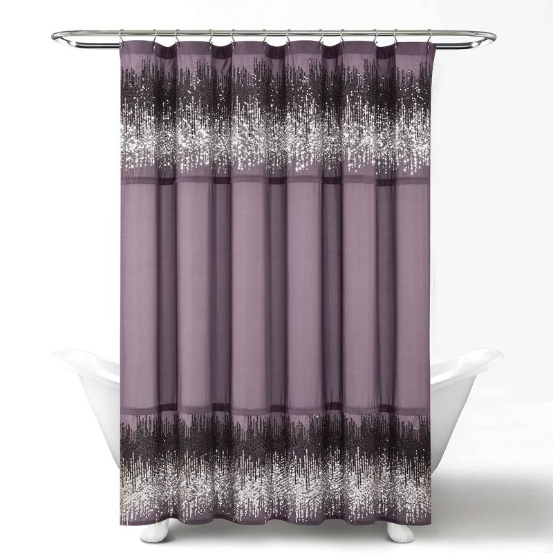 Single Shimmer Sequins Shower Curtain - Lush Décor, 6 of 11