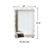 FONTOI Wavy Rectangle Wall Mirror, 40"*28" Modern Mirror Wall Decor for Bathroom Bedroom Living Room Cloakroom Entryway, White, 39.8"*1.2"*28" - 3 of 4