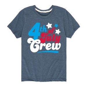 Boys' - Instant Message - Fourth Of July Crew Retro Script Short Sleeve Graphic T-Shirt - 1 of 4
