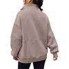 Womens Half Zip Sweatshirts Pullover Oversized Sweatshirts Fall Outfits Thumb Hole Quarter Zip Sweatshirts With Front Pocket - 2 of 4