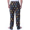 Harry Potter Adult Men's Hogwarts 4 House Crests Loungewear Pajama Pants Black - 4 of 4