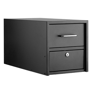 VEVOR Post Mount Mailbox, Anti-Pry & Anti-Theft Mailboxes for Outside, Heavy Duty Lockable Mail Box with Magnetic Door, Weather-Resistant, Black - 1 of 4