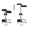 Mount-It! Height Adjustable Mobile Stand Up Desk, Rolling Presentation Cart with Monitor Arm - Grey - image 3 of 4