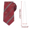 INSPIRE CHIC Men's Stripe Print Self-Tied Crown Flowers and Anchor Necktie for Graduation School Uniform College 1 Pc - 2 of 4