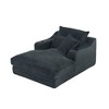 47.24" Modern Compression Sofa with Double-Layer Cushion, S-Shaped Armrest & Lumbar Pillow - 4 of 4