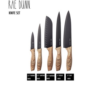 RAE DUNN STAINLESS STEEL KNIVES WITH SHEATHS SET OF 5 - 1 of 4