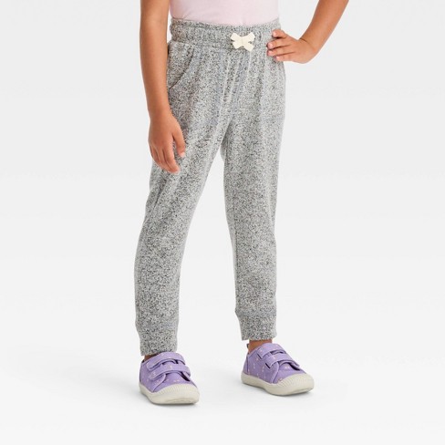 Toddler Girls' Solid Relaxed Fit Jogger Pants - Cat & Jack™ Gray 3T