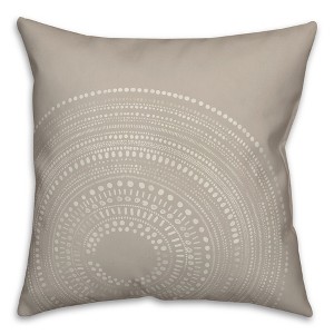 Creative Products Gray Circle Dot Pattern 18x18 Indoor / Outdoor Pillow - 1 of 4