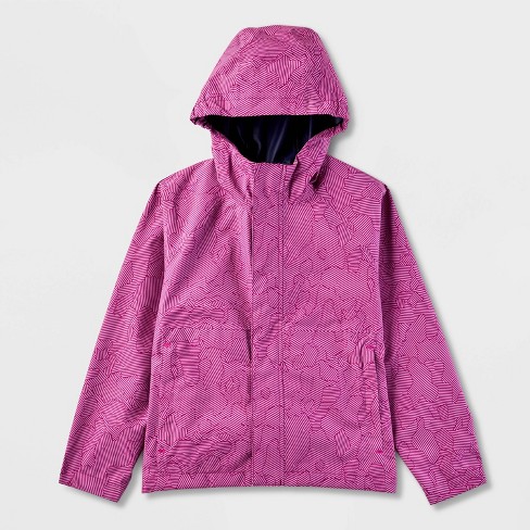 Kids Abstract Waterproof Jacket All In Motion Purple XS