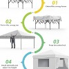 10x10 Pop Up Canopy Tent with 4Pcs Sidewalls, Portable Instant Canopy with 4 Stakes, 4 Ropes, 4 Sandbags for Patio, Outdoor, Camping - 2 of 4