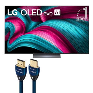 LG LG OLED65C5PUA 65 Inch 4K OLED evo C5 Smart TV with AudioQuest SKY 3m HDMI Cable - 1 of 4