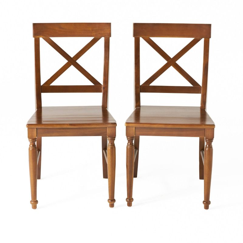 Set of 2 Rovie Acacia Wood Dining Chair - Christopher Knight Home, 6 of 12