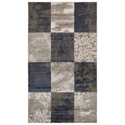 Modern Floral Indoor Area Rug or Runner - Blue Nile Mills