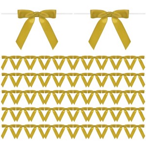 Unique Bargains Polyester Multipurpose Use Durable Flexible Gift Wrap Bows 50 Pcs - 1 of 4