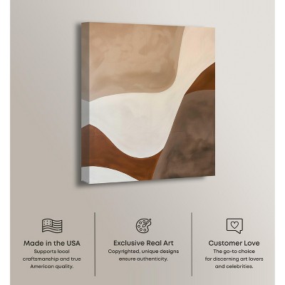 Abstract Beige and Brown Canvas Wall Art, 20" x 24"