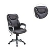 Simple Relax Adjustable Height Office Chair with PU Leather, Brown - 3 of 4