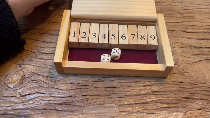 WE Games Mini 9 Number Shut The Box Game Wooden - 5.5 inches, 2 of 6, play video