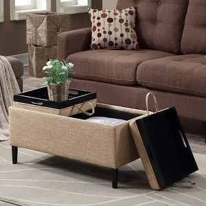Designs4Comfort Magnolia Storage Ottoman with Trays - Breighton Home - 1 of 4