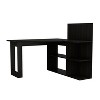 Vynxaria Black Writing Computer Desk with Open Shelves Modern Office Furniture for Home Study Stylish Storage Solution Easy Assembly - 4 of 4