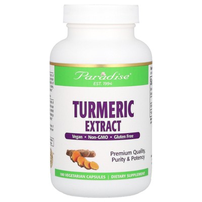 Paradise Herbs Turmeric Extract, 500 mg, 180 Vegetarian Capsules