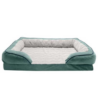 Celadon Green Orthopedic X-Large Velvet Sofa Pet Bed