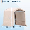 GustoWave 6x6FT Outdoor Portable Storage Shed with Roll-Up Door for Motorcycle, Garden and Tools - 3 of 4