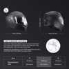 VEVOR Motorcycle Helmet, Unmasked, Smart Street ABS & High Density Helmet with Bluetooth Slot & Interchangeable Lens, Black - 3 of 4