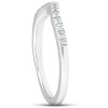 Pompeii3 1/8ct Curved Diamond Wedding Ring 14K White Gold - 2 of 4
