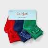 Toddler Girls' 3pk Velvet Bows Ankle Socks - Cat & Jack™ - 2 of 3