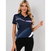 Womens Polo Shirts Short Sleeve Summer Printed Tops Lightweight Athletic Golf Tennis Shirts - 3 of 4