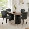 Dining Chairs Set of 2/4/6, Modern Upholstered Pu Leather Kitchen Side Chairs Comfy Backrest - 3 of 4