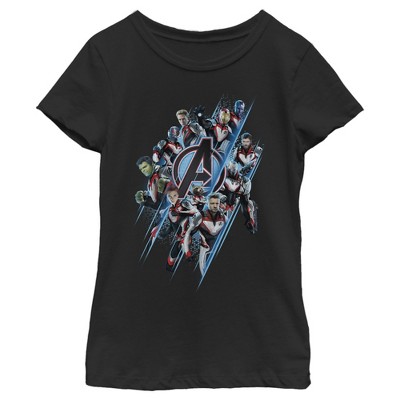 Girl's Marvel Avengers: Endgame Quantum Ready Streak T-shirt - Black ...