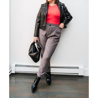 Women's PAPERBAG WAIST PANTS - BLACK TAPE