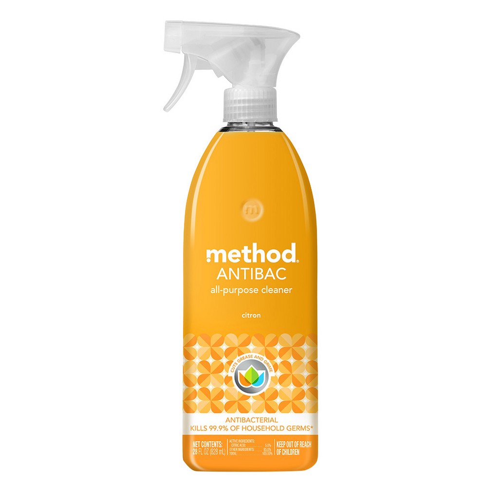 Method Cleaning Products Antibacterial Cleaner Citron Spray Bottle 28 fl oz