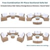 10-Piece Outdoor Rattan Modular Sectional Sofa Set with Coffee Table, Storage Box, Side Tables - 2 of 4