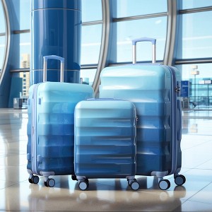 Hrinhom 3-Piece Luggage Set With Spinner Wheels,TSA Locks,Lightweight Travel Bags (20"/24"/28") - 1 of 4