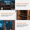 Wine Bar Cabinet with LED Light, Glass Door Wine Cabinet, Kitchen Sideboard with Rack, Freestanding Liquor Cabinet for Living Room, Dining Room - 2 of 4