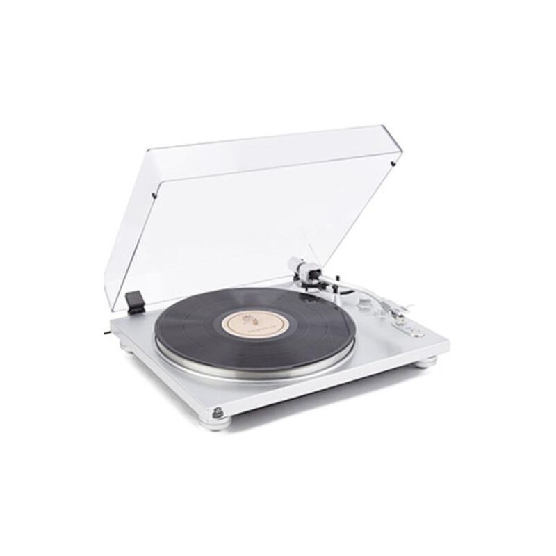 GPO PR 100 Turntable Bluetooth Built in Pre Amp Audio TechnicaCartrigde Silver, 1 of 7