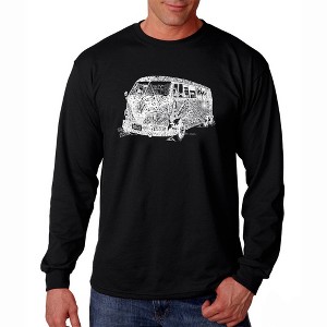 LA Pop Art Men's Word Art Long Sleeve T-shirt - THE 70'S - 1 of 4