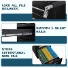 YONWAY 3 Drawer File Cabinet with Lock,Mobile Storage Cabinet,with Anti-tilt Wheels,for Legal/Letter/A4/F4 Size,for Home Office and School - 4 of 4