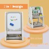 Infans 2 in 1 Kids Easel Desk Chair Set Book Rack Adjustable Art Painting Board Gray - 4 of 4