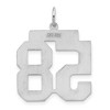 Black Bow Jewelry Sterling Silver, Athletic Collection, Large Polished Number 58 Pendant - 3 of 4