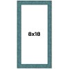 PosterPalooza | Panoramic Simple Blue Picture Frame - UV Acrylic, Foam Board Backing, Hanging Hardware - 2 of 4